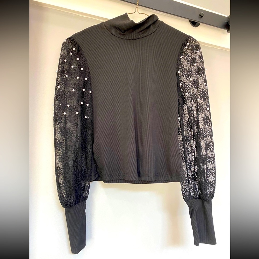 Black mock turtleneck